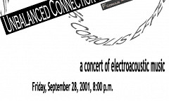 UnBalanced Connection 16: Coriolis Effect, MUB 120 – Music Building – University of Florida, Gainesville (Floride, ÉU), vendredi 28 septembre 2001