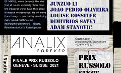 Prix Russolo 2021: Concert, Galerie Analix Forever, Chêne-Bourg (Suisse), dimanche 1 août 2021