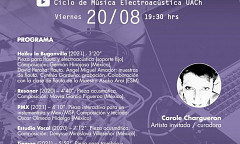 Ciclo de Música Electroacústica UACh: Programa VI, Valdivia (Chili), vendredi 20 août 2021