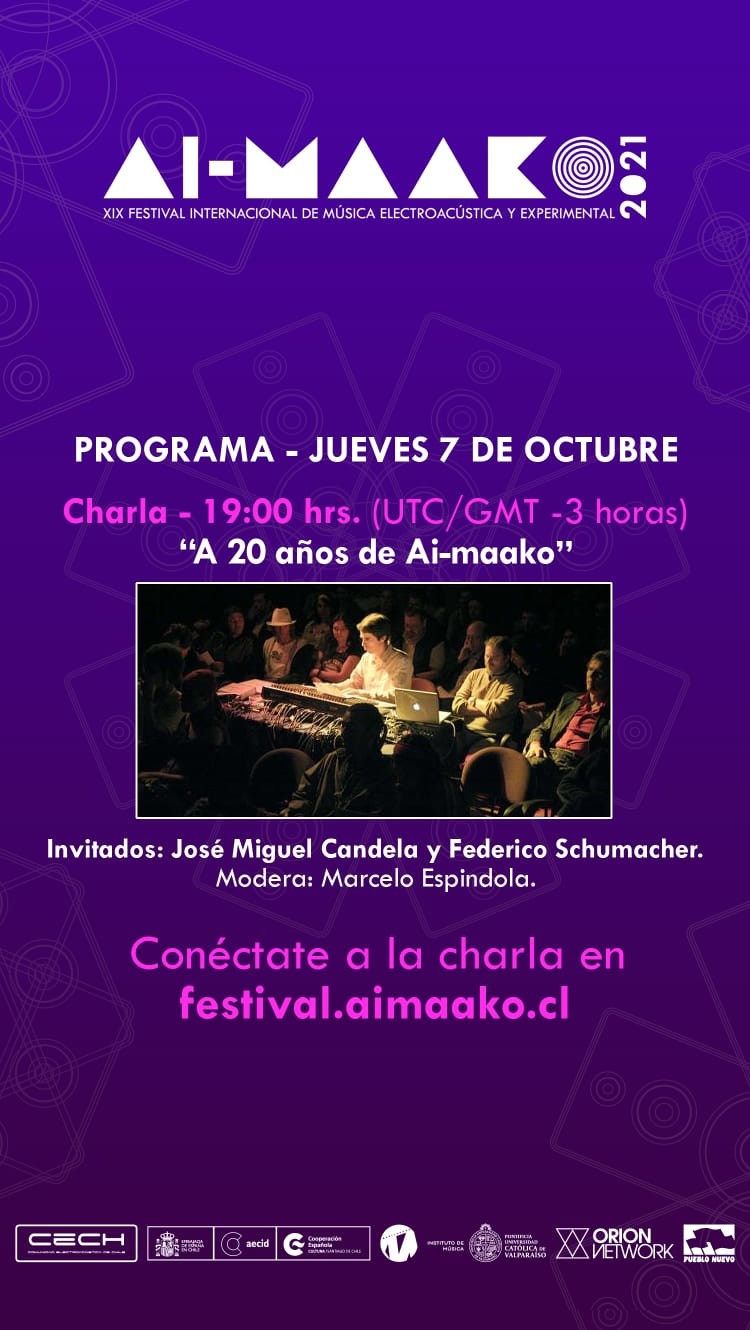 Ai-maako 2021: Charla: A 20 años de Ai-maako, Santiago (Chili), Jeudi 7 octobre 2021