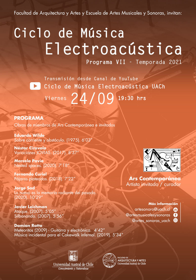 Ciclo de Música Electroacústica UACh: Programa VII, Valdivia (Chili), Vendredi 24 septembre 2021