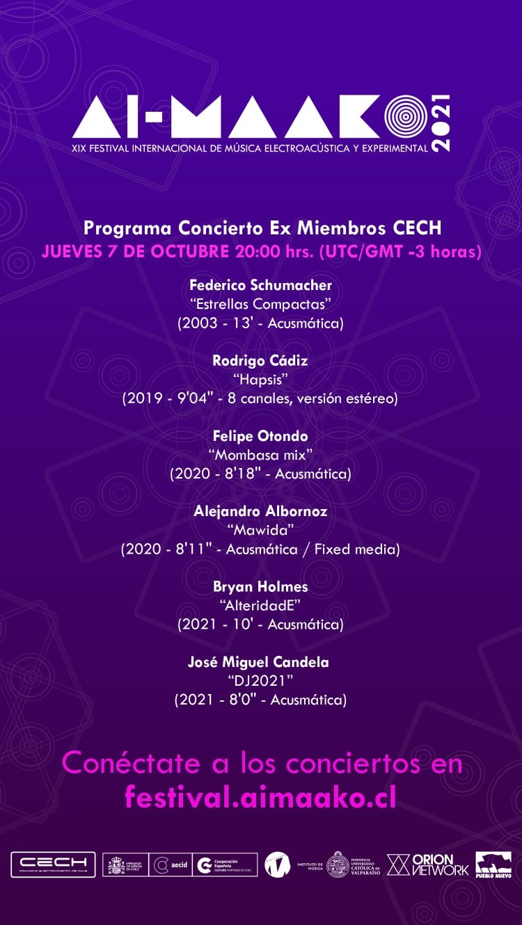 Ai-maako 2021: Concierto Ex Miembros CECH, Santiago (Chile), Thursday, October 7, 2021