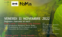 Prix Russolo 2022: Concorso Luigi Russolo / Iannis Xenakis, Fabbrica del Vapore, Milan (Italy), friday, November 11, 2022