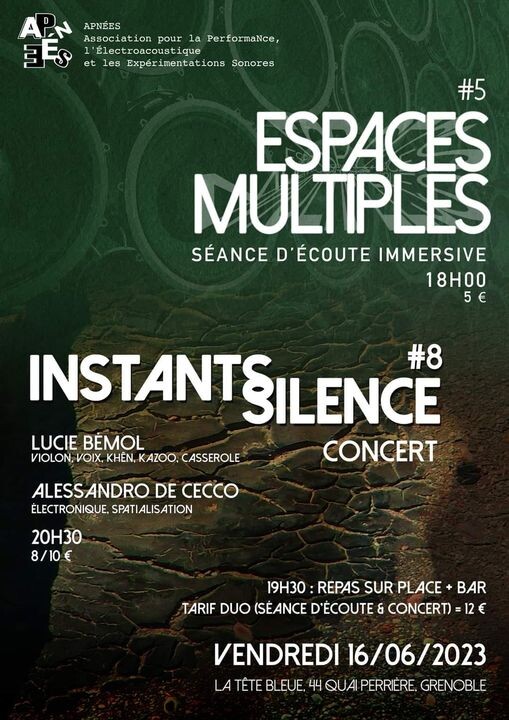 Espaces multiples: Espaces multiples #5, La tête bleue, Grenoble (Isère, France), Vendredi 16 juin 2023
