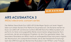 Ars Acusmatica III, MEbU – Münster Earport, Goms (Suisse), samedi 30 septembre – dimanche 1 octobre 2023