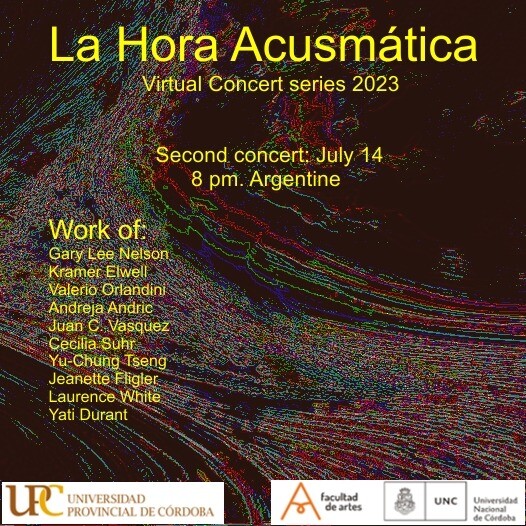 La Hora Acusmática 2023: Concierto virtual II, Córdoba (Argentina), Friday, July 14, 2023