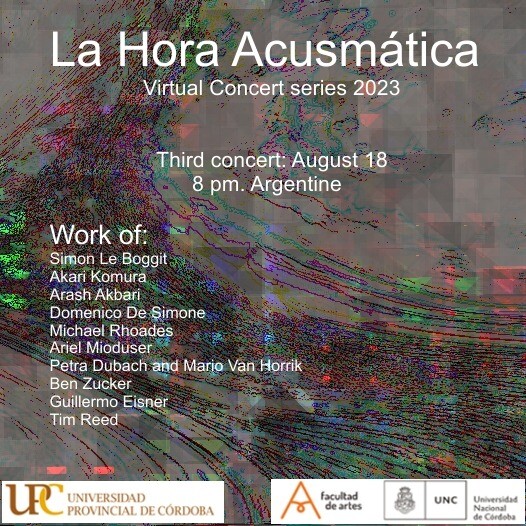 La Hora Acusmática 2023: Concierto virtual III, Córdoba (Argentina), Friday, August 18, 2023