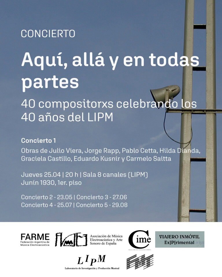 Aqui, allá y en todas partes: Concierto 1, Centro cultural Recoleta, Buenos Aires (Argentine), Jeudi 25 avril 2024