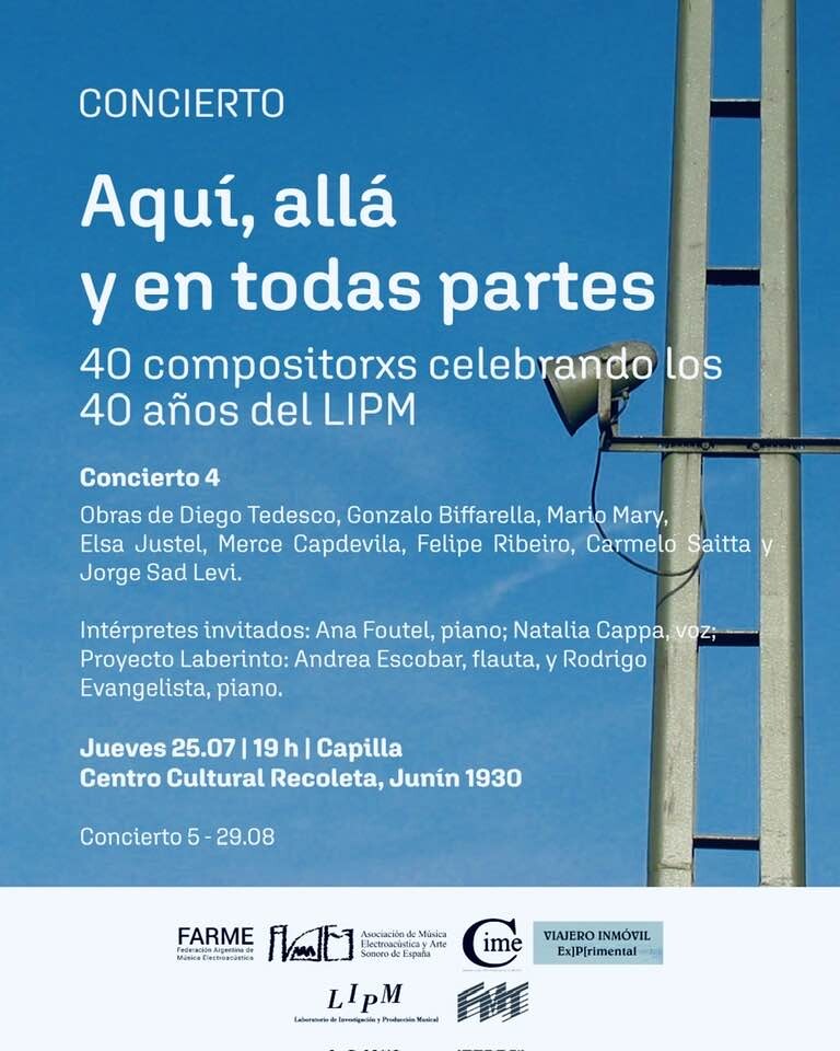 Aqui, allá y en todas partes: Concierto 4, Centro cultural Recoleta, Buenos Aires (Argentine), Jeudi 25 juillet 2024