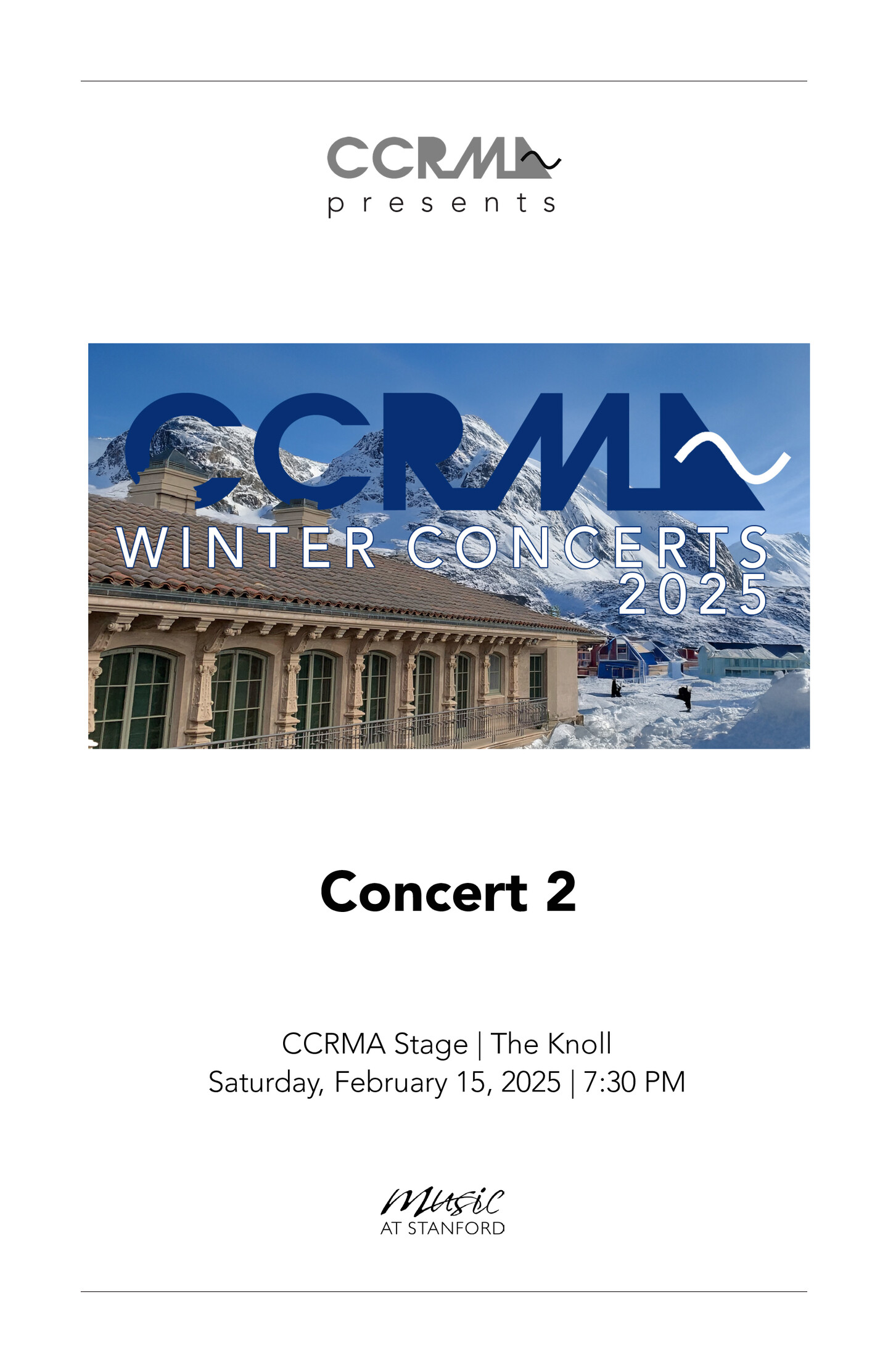 CCRMA Winter Concerts 2025 — Concert 2 — Électroprésence
