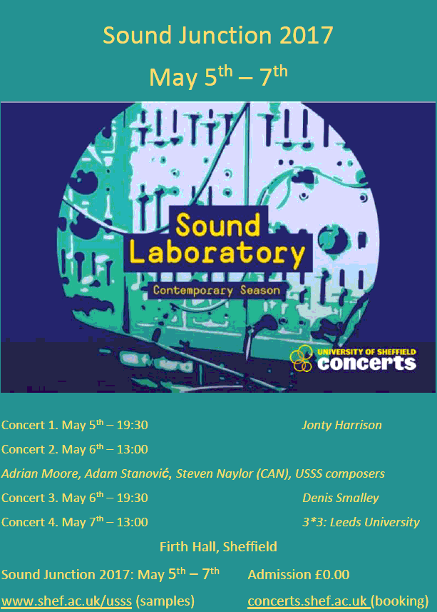 Sound Junction Spring 2017, Sheffield (Angleterre, Royaume-Uni), 5 – 7 mai 2017