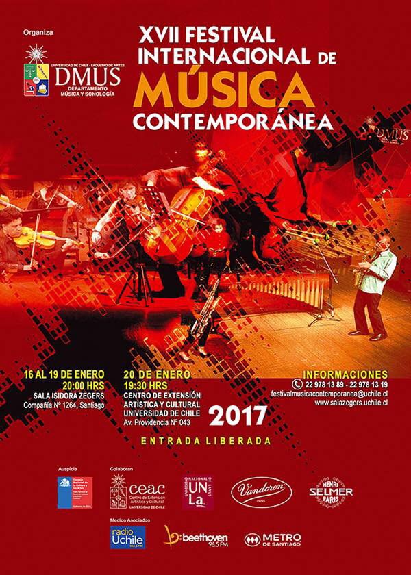 Festival Internacional de Música Contemporánea, Santiago (Chile), January 16  – 20, 2017