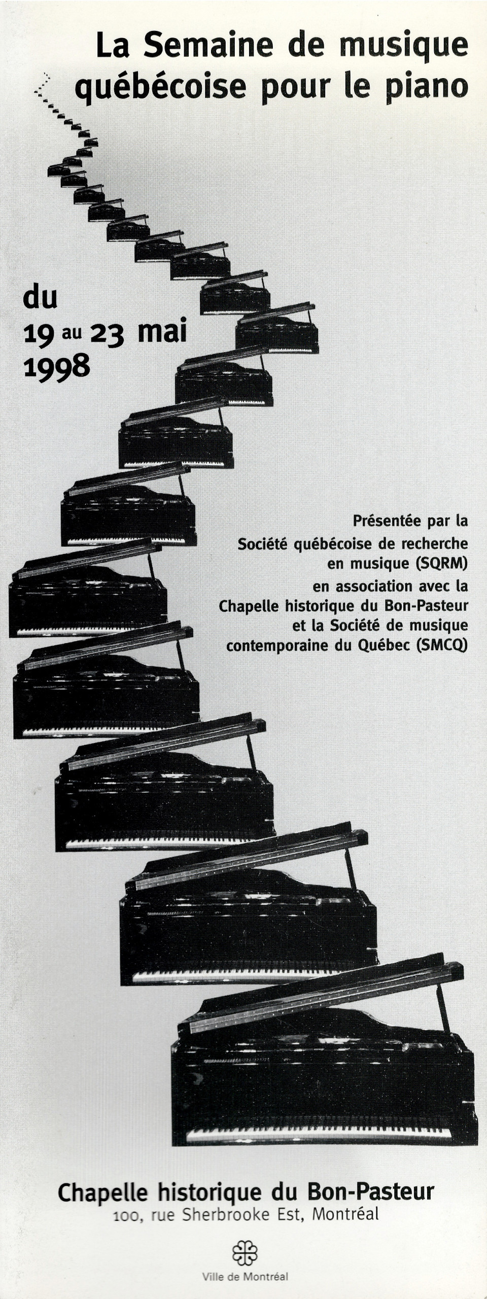 La semaine de musique québécoise pour le piano, Montréal (Québec), may 19  – 23, 1998