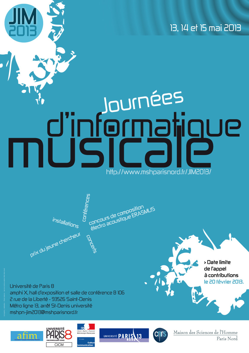 JIM 2013, Paris (France), May 13  – 15, 2013