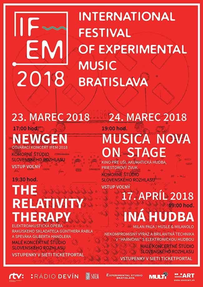 International Festival of Experimental Music Bratislava 2018, Bratislava (Slovaquie), 23 – 24 mars 2018