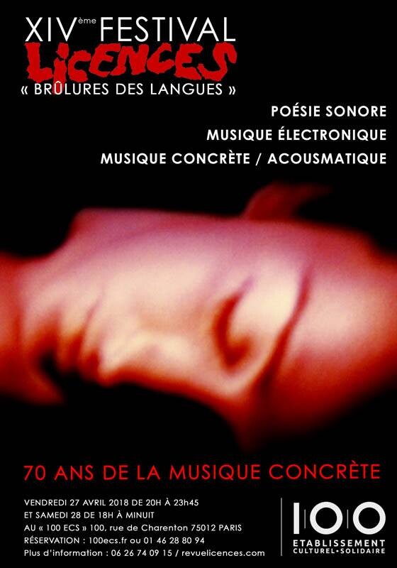 Festival Licences 2018, Paris (France), April 27  – 28, 2018