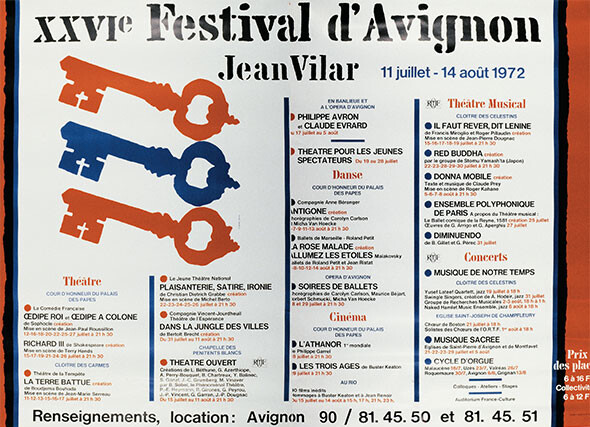 Festival d’Avignon 1972, Avignon (Vaucluse, France), 11 juillet – 14 août 1972