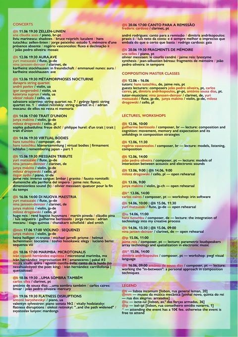 Touchpoints, 11 – 20 juin 2018
