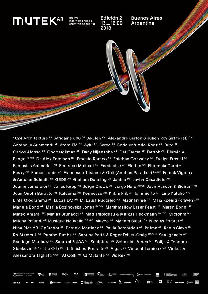 Mutek—AR 2018, Buenos Aires (Argentine), 13 – 16 septembre 2018