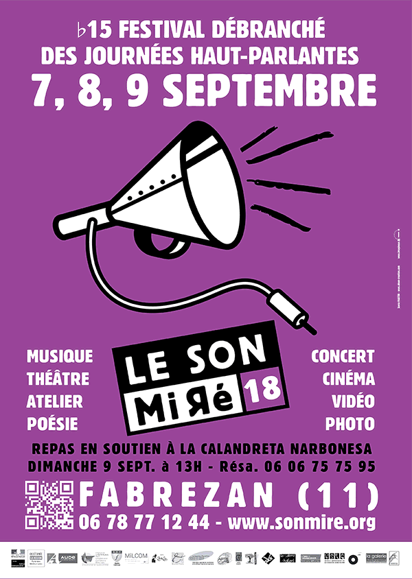 Festival Son MiRé 2018, Fabrezan (Aude, France), September 7  – 9, 2018
