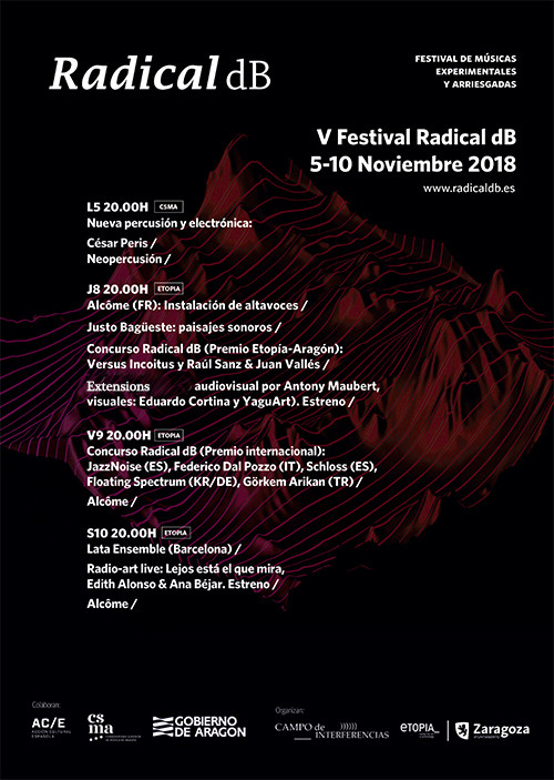 Radical dB 2018, Saragossa (Spain), November 5  – 10, 2018