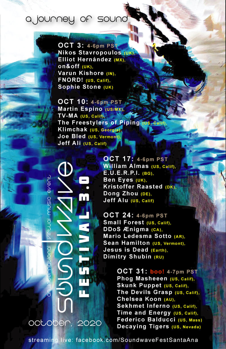 Soundwave Festival 3.0, Santa Ana (California, USA), October 3  – 31, 2020