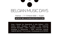 Belgian Music Days 2022, Belgium, march 11  – 13, 2022