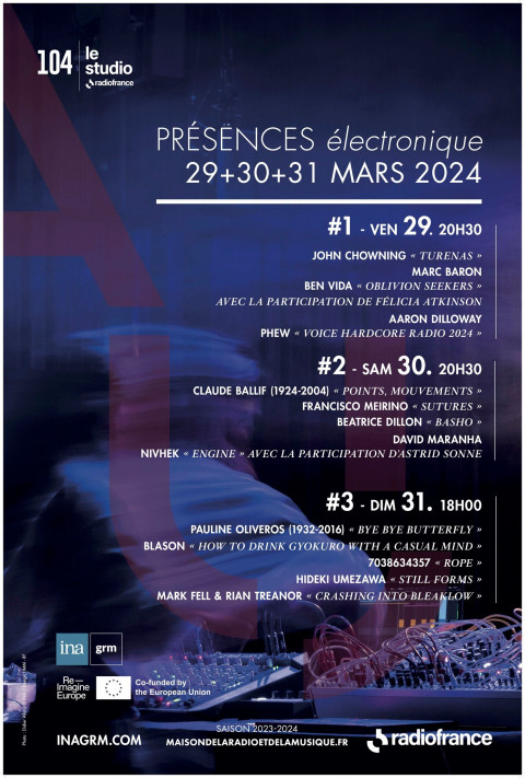 Présences «électronique», Paris (France), march 29  – 31, 2024