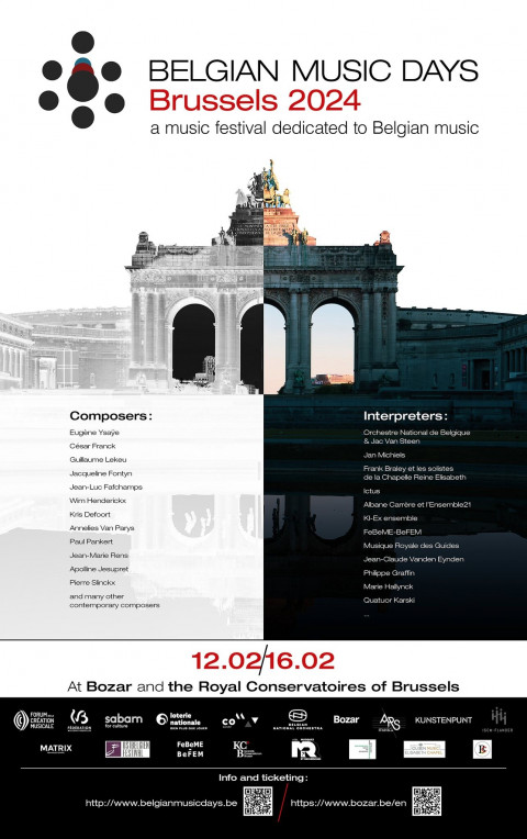 Belgian Music Days 2024, Brussels (Belgium), february 12  – 16, 2024