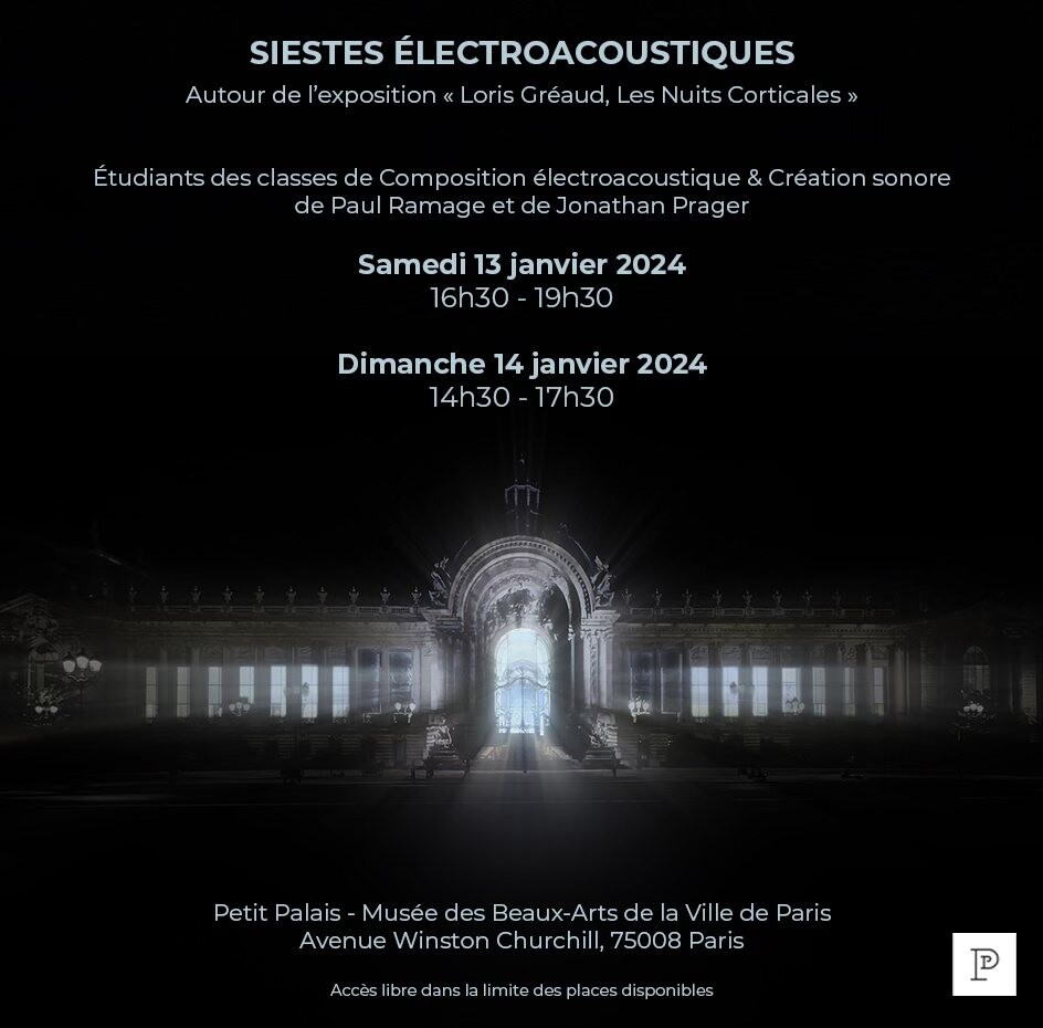Siestes électroacoustiques, Paris (France), January 13  – 14, 2024
