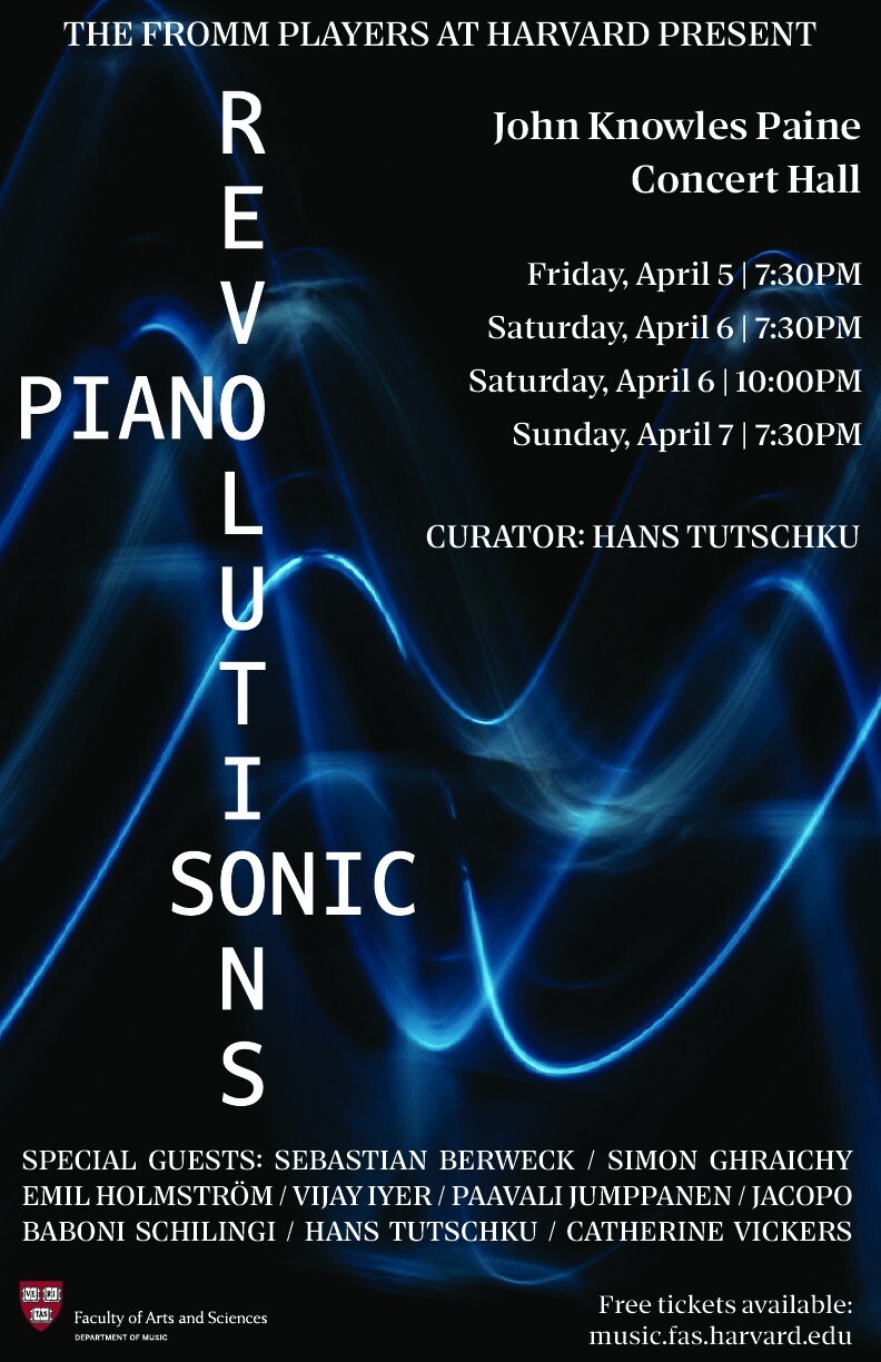 Piano: Sonic Revolutions, Cambridge (Massachusetts, ÉU), 5 – 7 avril 2024