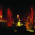 Martin Tétreault, Pierre-Yves Martel, Philippe Lauzier in concert at La Sala Rossa during the Ça frappe event, by Productions SuperMusique [Photograph: Céline Côté, Montréal (Québec), March 25, 2009]