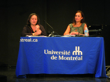 At the Université de Montréal, Joëlle Léandre talks with Sophie Stévance about her works [Montréal (Québec), October 6, 2011]