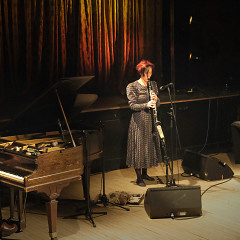 NYX / Also pictured: Sophie Agnel, Isabelle Duthoit, Diane Labrosse / Concert, La Sala Rossa, Montréal (Québec) [Photograph: Céline Côté, April 12, 2022]