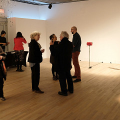 Lauching of the sound installation of Magali Babin [Photograph: Céline Côté, Montréal (Québec), December 1, 2018]
