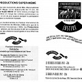 Montage des pages 1 et 4 du programme. «Justine» troisième événement dans le cadre de la saison 91-92 «Ce n’est pas nouveau, c’est vivant»