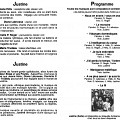 Montage des pages 2 et 3 du programme. «Justine» troisième événement dans le cadre de la saison 91-92 «Ce n’est pas nouveau, c’est vivant»