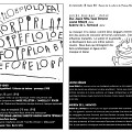 Montage des pages 4 et 5 du programme de «Nous perçons les oreilles» dans le cadre de l’événement «Collection de timbres»