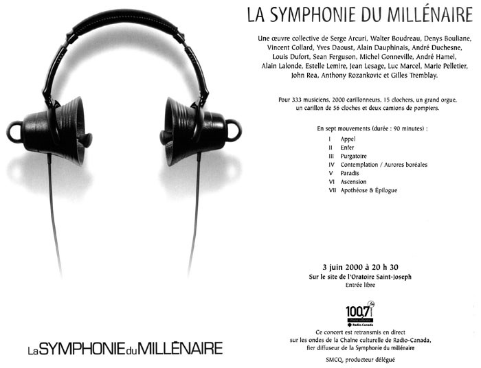 Extrait du programme officiel de la Symphonie du Millénaire