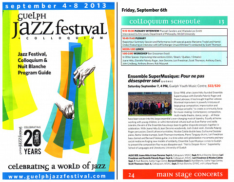 Programme, page 1 et 24 [septembre 2013]