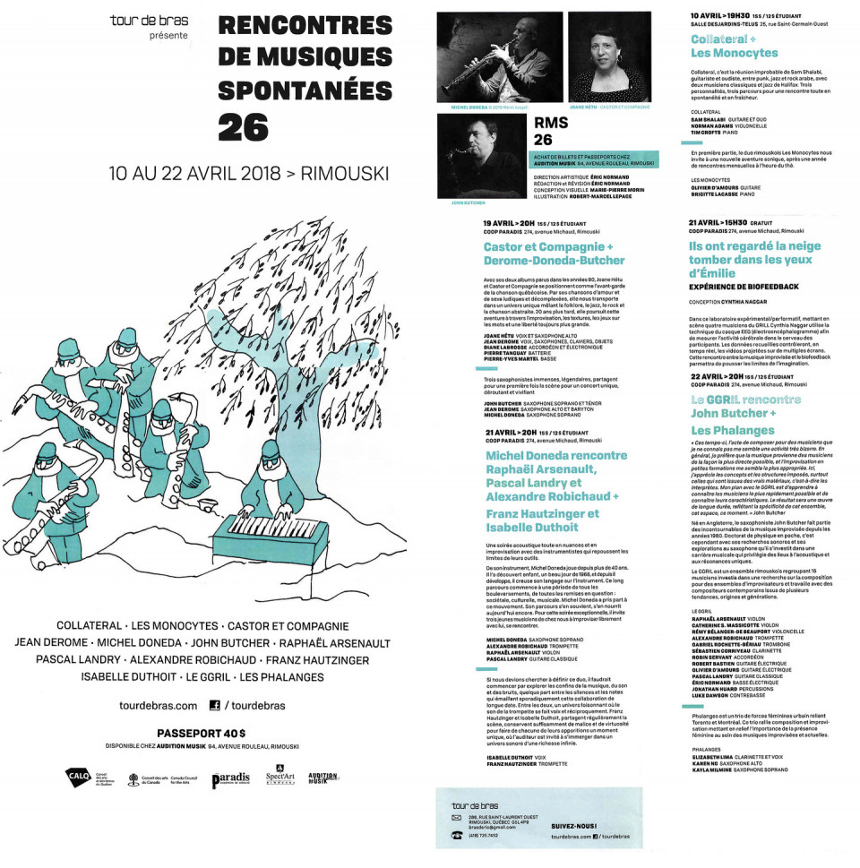 Concert, Coopérative de solidarité Paradis, Rimouski (Québec), thursday, April 19, 2018