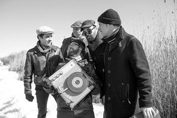 Quartetski (Philippe Lauzier, Joshua Zubot, Isaiah Ceccarelli, Pierre-Yves Martel, Bernard Falaise) [Photo: Chrissy Cheung, Montréal (Québec), April 3, 2013]