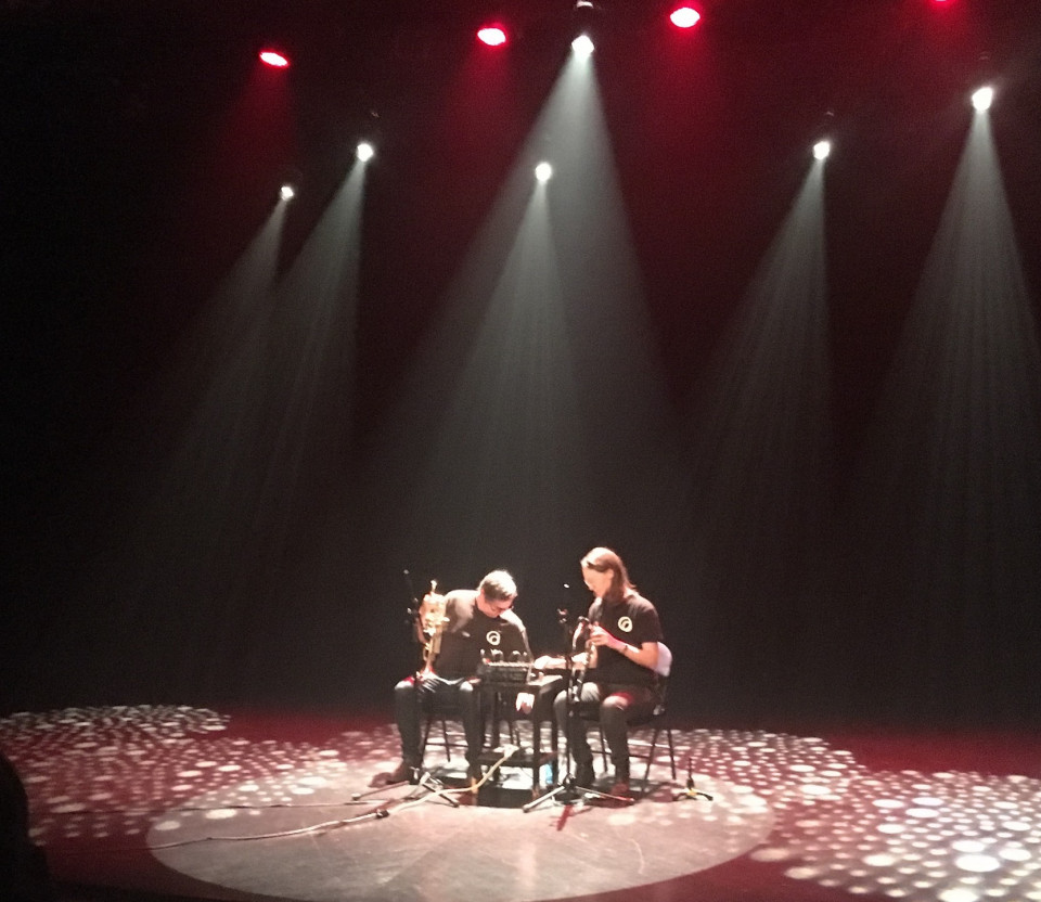 Sound of the Mountain / Also pictured: Craig Pedersen, Elizabeth Millar / Concert, Amphithéâtre – Le Gesù, Montréal (Québec) [Photograph: Joane Hétu, Montréal (Québec), September 28, 2019]