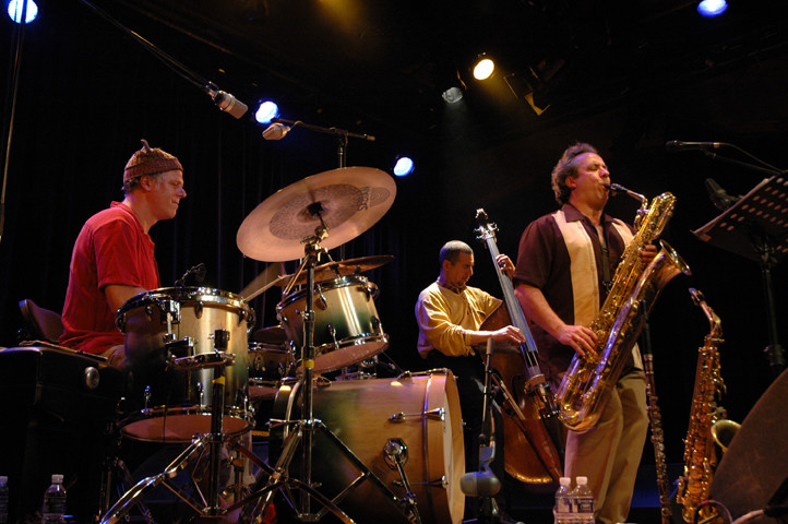 Trio Derome Guilbeault Tanguay / Also pictured: Jean Derome, Normand Guilbeault, Pierre Tanguay [Photo: Pierre Crépô, Montréal (Québec), June 29, 2006]
