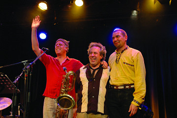 Trio Derome Guilbeault Tanguay / Also pictured: Jean Derome, Normand Guilbeault, Pierre Tanguay [Photo: Pierre Crépô, Montréal (Québec), June 29, 2006]