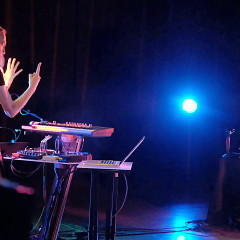 Geneviève Liboiron, Vergil Sharkya’, Sarah Albu / Concert [Photograph: Céline Côté, Montréal (Québec), February 8, 2021]