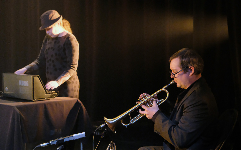 Émilie Mouchous, Craig Pedersen / Concert [Photograph: Céline Côté, Montréal (Québec), April 21, 2021]