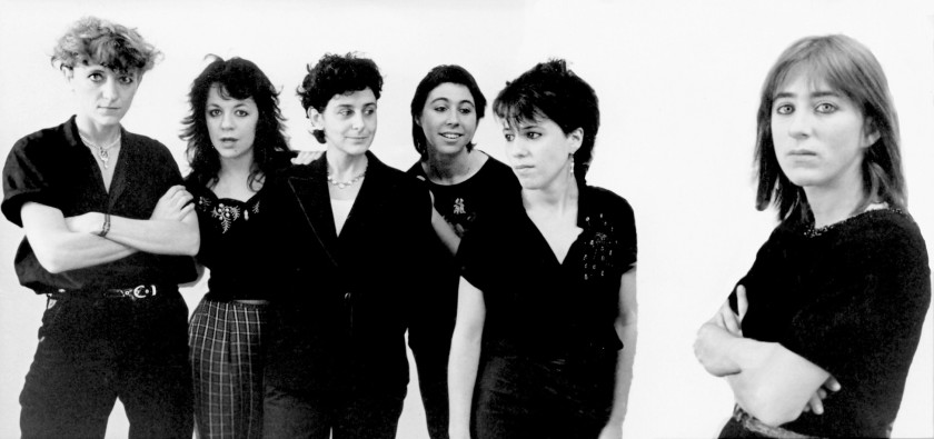 Wondeur Brass (4e formation): Danielle Palardy Roger, Judith Gruber-Stitzer, Gin Bergeron, Hélène Bédard, Joane Hétu, Diane Labrosse [Photo: Suzanne Girard, 1984]